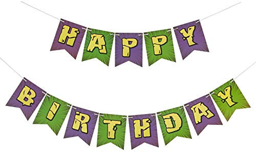 Happium – Die Hulk-Superhelden-Girlande ist perfekt für eine Superhelden-Motto-Party. Geeignet für Kindergeburtstage oder Marvel-Mottopartys.