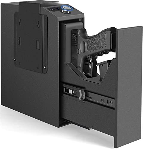 Biometric Slider Handgun Gun Safe for Nightstand, Desk, Bed Side, Truck