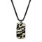 JewelryWe Schmuck Herren Halskette mit Militärischen Erkennungsmarken Dog Tag Anhänger & Edelstahl Weizenkette Schwarz Tarnung Geschenk