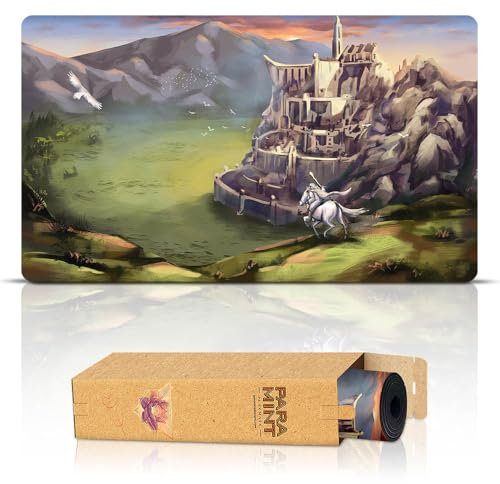 Paramint Minas Tirith (Bordes cosidos) - Alfombra de Juego El Señor de los Anillos - Compatible con tapete de Juego Magic The Gathering - Juega a MTG, YuGiOh, TCG