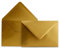 25 Briefumschläge DIN C6 Gold - 11,4 x 16,2 cm - Kuverts mit 90 g/m² Nassklebung spitze Klappe - Umschläge ohne Fenster - Colours-4-you