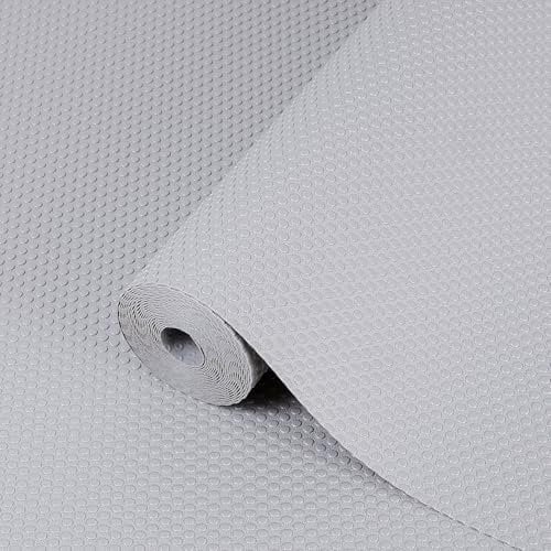 Hersvin Schubladenmatte (Übergröße) 50cmx600cm Schrankpapier Schubladeneinlage EVA Wasserfest Nicht Klebende Unterlage Teppich für Küchenschränke (Hellgrau/Punkt)