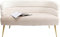 Kare Design Sofa Sandwich, Creme, 2-Sitzer, Couch, Samtoptik, Glam-Look, Retro, Wohnzimmer, 70x126x65 cm (H/B/T)