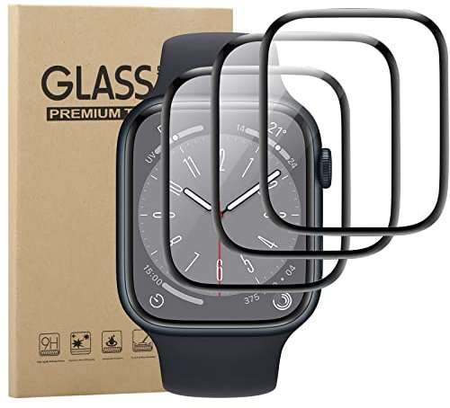 GEJEFA [3 Pezzi Pellicola Protettiva per Apple Watch Series 8 45mm, [3D Curved Edge to Edge] Senza Bolle HD Soft TPU Pellicola per Apple Watch Series 8 45mm