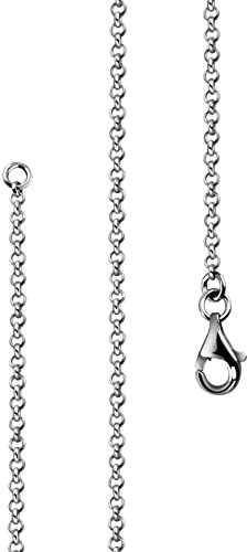 Lijoh Erbskette Damen 925 Silber 1,7 mm Rolo Kette „Made in Italy“ - Sterling Silber Halskette ohne Anhänger - Silberkette 60 cm - Geschenkidee für Frauen LJ1011-060