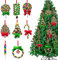 8 Stücke Zuckerstangen Weihnachten Lollipop Ornaments,Christbaumschmuck Süßigkeiten Regenbogen Lollipop Hängende Ornaments-Weihnachtsbonbons Polymer Clay Baumschmuck Weihnachten.