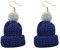 Weihnachtssimulation Kreative Ohrringe Ohrringe Niedliche Wolle Wollknäuel Strickmütze Ohrringe Ohrhaken Ohrringe Perle (BU1, One Size)