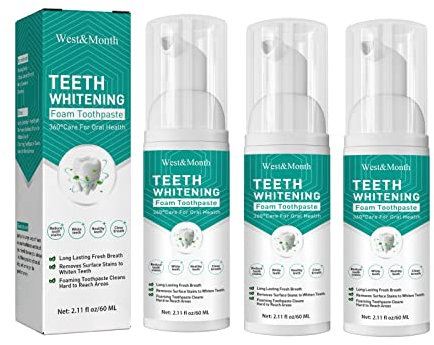 yuyuanDO 60ml Teethaid Mundspülung-Zahnweiß Mousse | Zahnhilfe Mundspülung-Mundspülung Zahnaufhellung | Mundpflege Zahnpasta Ersatz-Mundspülung | Zahnaufhellungs Zahnpasta Extra Whitening (3 stück)