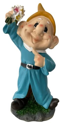 eacommerce Nano da Giardino in poliresina Altezza 28 cm Statuetta Gnomo per esterno (Cucciolo)
