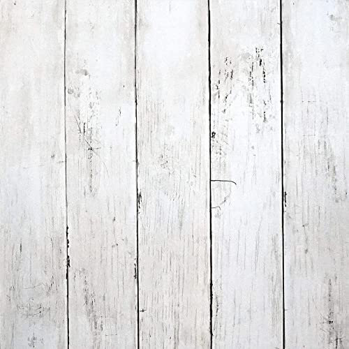 CiCiwind Holzoptik Tapete Selbstklebend Tapete 44CM×20M Möbelfolie Selbstklebend Weiße Holzplanken Tapete Wasserdicht Klebefolie Holzoptik Wohnzimmer Schlafzimmer Küche Vinyl Wandverkleidung