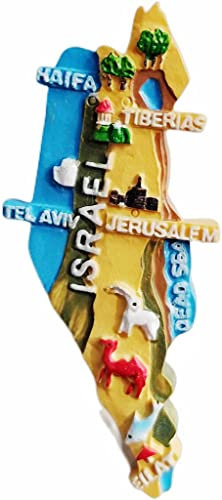 Karten-Stil Israel Magnet Kühlschrank Kühlschrank Magnet Dekoration Aufkleber Souvenir Harz Handwerk Küche Whiteboard