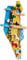 Karten-Stil Israel Magnet Kühlschrank Kühlschrank Magnet Dekoration Aufkleber Souvenir Harz Handwerk Küche Whiteboard