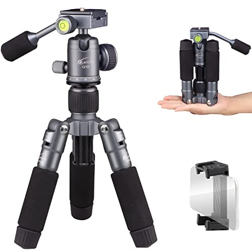 Glorich Portable Tabletop 20” Mini Tripod with 360 Degree Ball Head, Aluminum Alloy Small Travel Desktop Tripod Max Load 13 lbs Compatible with DSLR Camera Sony Canon Nikon Video Camcorder Phones