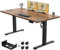 Homall Electric Standing Desk 140x70cm Height Adjustable Sit Stand Desk with USB Charging, Time Reminder, 3 Memory Settings, Wire Management Tray, Rustic Brown