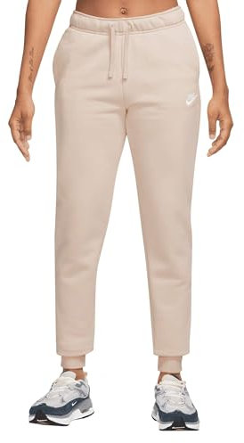Nike DQ5191-126 W NSW Club FLC Mr Pant STD Pants Femme SANDDRIFT/White Taille XS