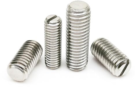 5/10 Stück M1.2 M1.4 M1.6 M2 M2.5 M3 M4 M5 M6 M8 A2 304 Edelstahl Schlitzkopf Schlitz Flacher Endpunkt Stellschraube Madenschraube ohne Kopf (Color : 4mm_10pcs M6)
