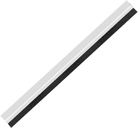 Door Bottom Brush Seal Strip, 100CM Self Adhesive Draft Excluder Tape, Insectproof Soundproof Door Bottom Seal Strip, White Insulation Draft Excluder Door Seal 53mm(W)