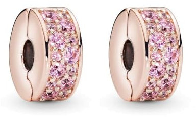 TOFBS Charm Bead In Argento Sterling 925 Con Zirconi Rosa Perline Per Bracciali Accessori Gioielli Donna Elementi Decorativi Per Braccialetti Eleganti E Raffinati Charm Per Bracciali