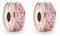 TOFBS 2 Stück Charms Anhänger Damen 925 Sterling Silber Pavé Clip Zirkonia Bead Charm Schmuck Geburtstagsgeschenke Denkmal für Frauen Freundin Mutter (Roségold Rosa)