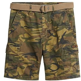Superdry Herren Schwere Cargo-Shorts Nathan Tarnmuster 34