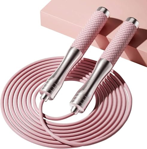 Speed Springseil für Fitness Seilspringen für Damen und Herren mit Verstellbarem Springseil und Legierung und Silikongriffen Geeignet für Workout Boxen Zuhause Fitnessstudio