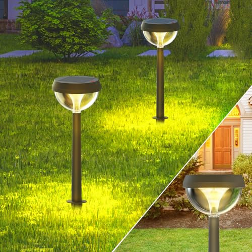 Linkind luci solari esterno, 3 Modalità di Illuminazione, IP54 Impermeabile,lampada da giardino solare da esterno, Bianco Caldo (2 Pezz