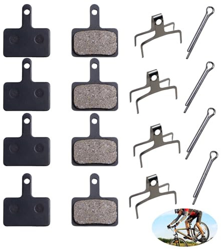 4X Fahrrad Scheibenbremsbeläge, High Performance Bremsbeläge Disc Brake Pads und Spring für Mountainbike Scheibenbremse, Resin Bremsbelag, Bike Beläge für M525 M495 M475 M465 C501