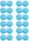 Erewa 12 Pack Contact lens case Contact Lens Holder Box Soak Storage Kit(Blue)