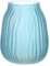 JAKY Global - Jarrón grande de cristal azul moderno de 21 cm de alto para decoración de flores, perfecto para el hogar, oficina, centros de mesa de granja y jarrones de vidrio para sala de estar (azul