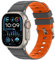 Tasikar Bracelet compatible avec Apple Watch 49mm 46mm 45 mm 44 mm 42 mm hommes et femmes bracelet de respirant en silicone compatible avec iWatch Ultra SE Series 10 9 8 7 6 5 4 3 2 1, Gris Orange