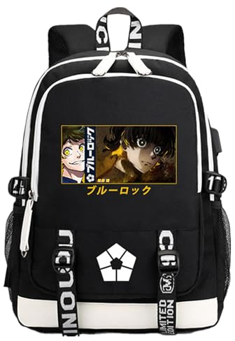 Charous Anime Manga BLUE LOCK Oxford Cloth Cartoon Backpack School College Bag Used for Bachira Meguru Fan Cosplay Gift