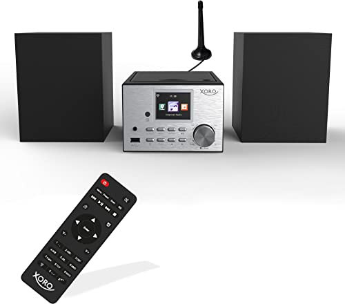 XORO HMT 500 PRO V2 - Mikro Stereoanlage (Internet-/DAB+/UKW-Radio, CD Player, Bluetooth, USB Mediaplayer, 2.4 Farbdisplay, Fernbedienung, 2 x 10W Lautsprecher
