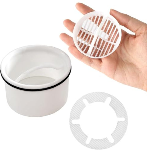 AHEJIOO Haarsieb + Tauchrohr für Dusche Ablaufgarnitur Set, haarsieb dusche, Kompatibel mit Ablaufgarnitur. 6960, 6963, 6961, 6962, abflusssieb dusche, haarfänger dusche, sieb dusche abfluss Haare