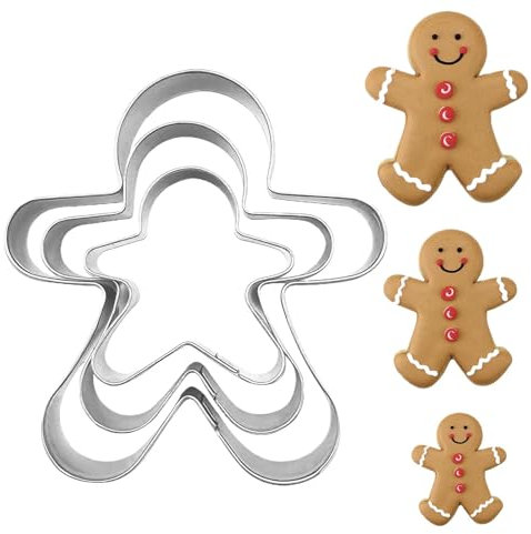Keksausstecher Lebkuchenmann, Weihnachtsbaum Geformt Ausstecher, Ausstechform Lebkuchenmann, Ausstechformen Aus Metall Weihnachten Lebkuchenmann-Weihnachtsbaum-Ausstechformen-Set