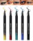 5 Colori Eyeliner Liquido Glitter Metallico, Oro Nero Rosso Verde Blu Glittle Eyeliner, Wateproof & Durata, Altamente Pigmentata Matita Occhi Cosplay Party Trucco Set per Donna-Set A