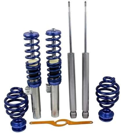 GHIUZ Höhenverstellbare Feder-Gewindefahrwerke, Federbein-Stoßdämpfer, kompatibel mit BMW E46 Limousine 320i 325i 328i 330i 318d 320d 330d