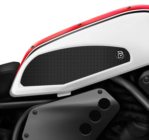 BLOQ motorrad Traktion Tank Griff Pads kompatibel mit YAMAHA XSR 700 (2015-) Tacky Grip - Schwarz