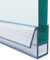 Guarnizione per doccia, in vetro, per porta della doccia, 100/200 cm, per porte del bagno, per vetro spesso 4/6/8 mm, in gomma siliconica, flessibile, a forma di U (1 m, 4 – 6 mm)