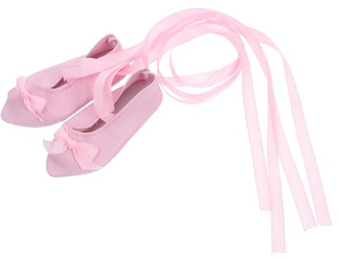 COOPHYA 1paar Puppenschuhe Rosa Ballett Flats Für Puppen Elegantes Design Bequemes Pu-Material Für Puppenoutfits Und Accessoires Vielseitige Styling-Optionen