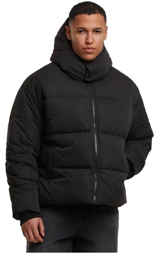 Urban Classics Puffer Jacket With Flap Hood Männer Winterjacke oliv Basics