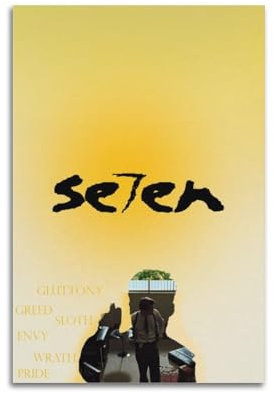 YURQWHRB Seven Poster Wandkunst Leinwand ästhetischer Einband Vintage Poster dekorative Malerei für Zimmer 50 x 75 cm Unframe-Stil