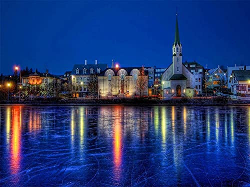 Puzzle 1000 Teile Frozen River Along The Waterfront Classic Puzzle DIY Kitspielzeug Einzigartiges Geschenk Heimdekoration 50x70CM