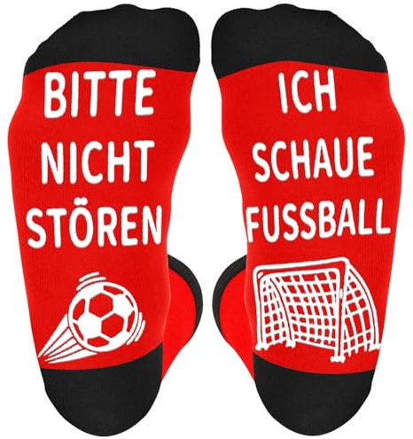 Kirodo Fußball Geschenke für Männer Lustige Socken mit Spruch Bitte Nicht Stören Ich Schaue Fußball Fussball Geschenke Jungen Kinder Fanartikel Geburtstag Vatertag Weihnachten Geschenke