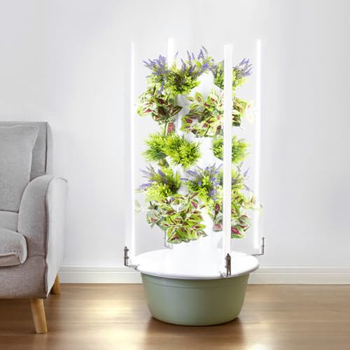 Hydrokultur-Anzuchtsystem – Indoor Smart Garden mit LED-Licht, 9-lagiger vertikaler Turm für den Anbau von Gemüse und Pflanzen, ideal für Gartenliebhaber