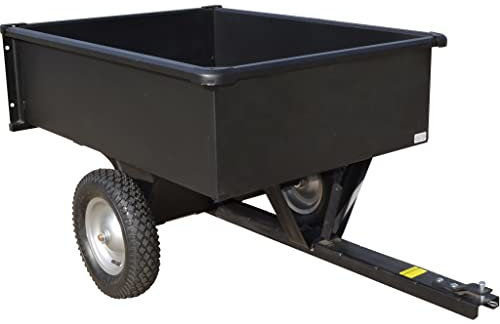 Precision Products I Remorque basculante 97 x 76,5 x 25,5 I Pour tracteur tondeuse I Attelage type goupille