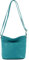 modamoda de T198 kleine Damen Leder Umhängetasche Schultertasche handmade in Italy, Farbe:Türkisblau