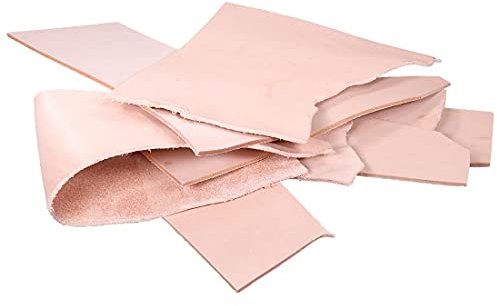 Langlauf Schuhbedarf Punzierleder Fettleder Reststücke Gr.1 1kg 1,7-3,5mm dick - Lederreste Blankleder - nachhaltiges Bastelleder in verschiedenen Größen