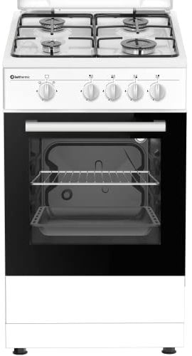 COCINA SOLTHERMIC GB50X55 COLOR BLANCO/ANCHO 50CM / 4 FUEGOS/GAS BUTANO Y CIUDAD/ALTA GAMA