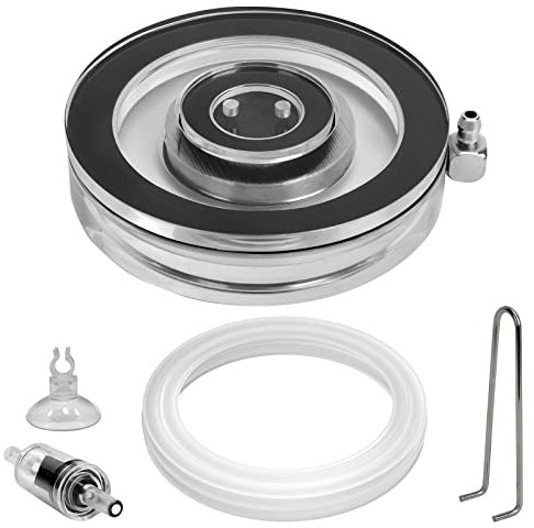 hygger Luftsteine für Aquarien, transparentes Acryl-Fischtank-Bubbler-Kit mit Luftschlauch, ultra-leiser Blasenstein, superhoch gelöster Sauerstoffdiffusor für Aquarien und Hydrokulturen