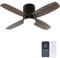 Ohniyou Deckenventilator mit Beleuchtung und Fernbedienung - 96,5 cm(38 Zoll) Deckenventilator mit Licht und App-Steuerung Leise, Dimmbar, für Schlafzimmer Terrasse, Innen-/Außenbereich